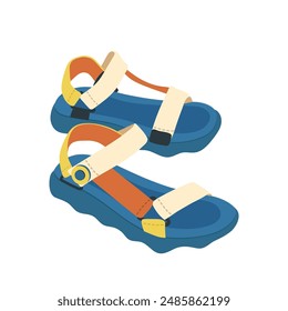 Stylish and fashionable sandals shoes designed to fulfill needs of today fashion vector illustration