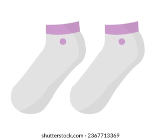 Stylish and fashionable textile socks for feet, isolated clothing accessories for women. Clothes for girls and ladies, unisex colorful footwear, soft fabric for sports outfit. Vector in flat style