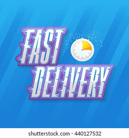 Stylish Fast Delivery Message, Ad Card, Web Banner Design