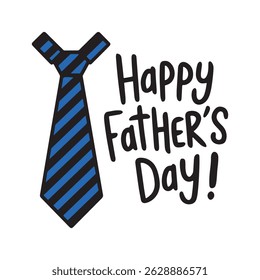 stylish father's day greeting featuring a necktie, bold typography, and celebration theme