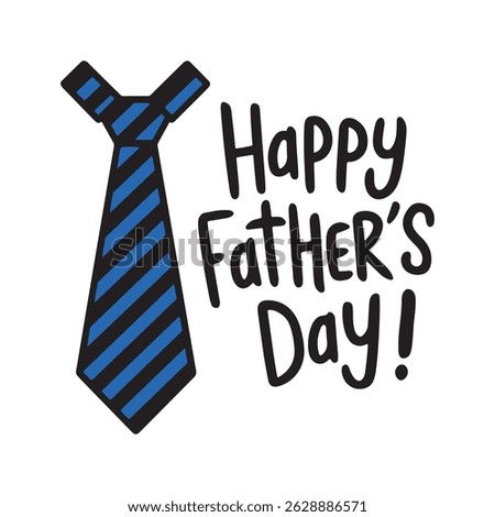 stylish father's day greeting featuring a necktie, bold typography, and celebration theme