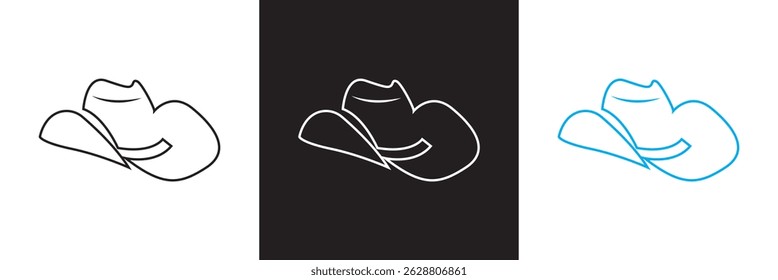 
Stylish  Fedora Hats  icon. Classic Mens Vintage Headwear for Father’s Day icon. Vector illustration. isolated on white and black background. EPS 10