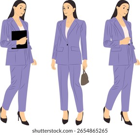 Elegante executiva feminina segurando uma pasta, empresária segurando bolsa.