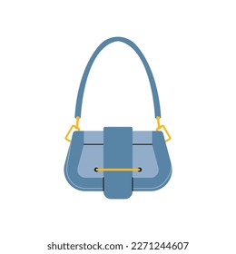 Stylish female handbag. Cartoon woman purse luxury accessory, fashionable casual bag. Modern Vector flat illustration