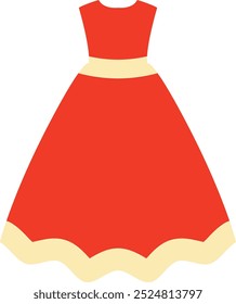 Stylish Festive Dress Icon Representing Celebration, Fashion, and Holiday Spirit, Perfect for Highlighting Attire for Special Occasions, Parties, and Joyful Gatherings