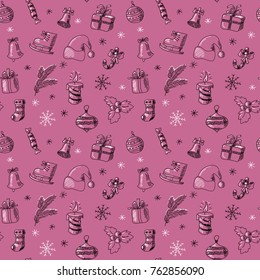Stylish festive texture with  New Year pattern