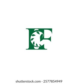 Stylish IF or FI Leaf Monogram Logo Design