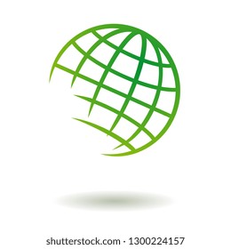 Stylish figure of Earth globe. Vector element of the world. Logo element for business graphics