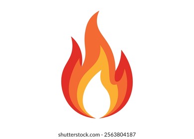 Stylish Fire Hot Heat Flame Burn Vector Illustration for Culinary Arts, Fire flame, Burning fire, Blazing, Fire graphic, Heat illustration, Creative flames, Flame shape