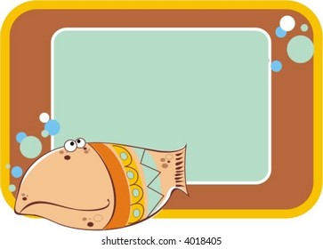 stylish fish, illustration