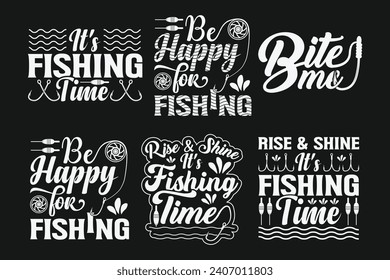 Stylish Fishing Typography Bundle, Creative Fishing Design, Fishing Enthusiast's Tee, Unique Fishing Typography Shirt, Trendy Typography for Anglers, Graphic Tee Design,