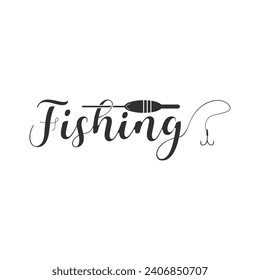 Stylish Fishing Typography, Creative Fishing Design, Fishing Enthusiast's Tee, Unique Fishing Typography Shirt, Trendy Typography for Anglers