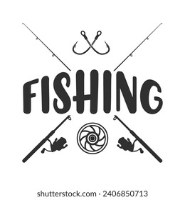 Stylish Fishing Typography, Creative Fishing Design, Fishing Enthusiast's Tee, Unique Fishing Typography Shirt, Trendy Typography for Anglers