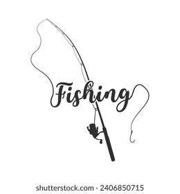 Stylish Fishing Typography, Creative Fishing Design, Fishing Enthusiast's Tee, Unique Fishing Typography Shirt, Trendy Typography for Anglers