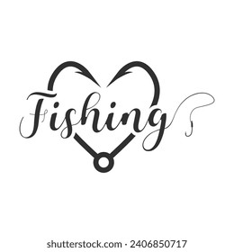 Stylish Fishing Typography, Creative Fishing Design, Fishing Enthusiast's Tee, Unique Fishing Typography Shirt, Trendy Typography for Anglers