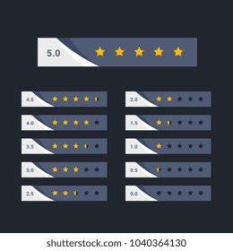 stylish five star rating concept design