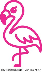 Stylish Flamingo Silhouette Clipart Art