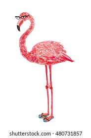 Stylish flamingos