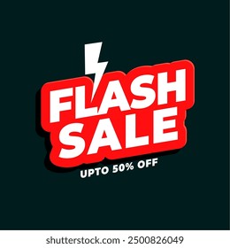 stylish flash sale sticker background for social media posts vector
