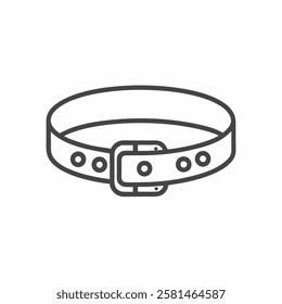 Stylish flat line vector illustration of a classic belt design, perfect for fashion and accessory themes