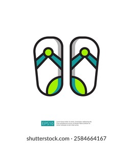 Stylish Flip Flops with Green and Blue Designs on White Backgrounds. A Modern Accessory for Casual Wear. Perfect for Beach Days.  Beach-Style Sandals. Summer Vacation Relaxation