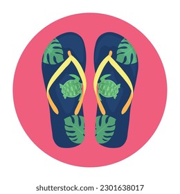 stylische Flip-Flops auf weißem Hintergrund