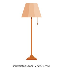 Lâmpada de piso elegante fornecendo luz quente, perfeito para criar uma atmosfera acolhedora em qualquer espaço de vida
