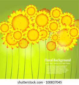 Stylish floral background