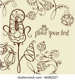 Stylish floral background
