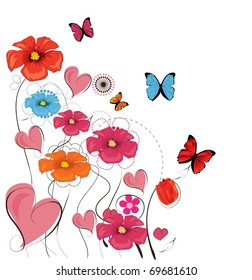 Stylish floral background