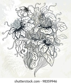 Stylish floral background