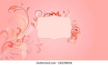 Stylish floral background. Pink Vector