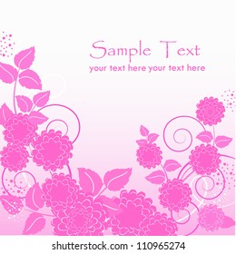 Stylish floral background. Retro greeting card.