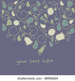 Stylish floral background in retro style
