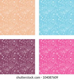 Stylish floral background, vector image,  seamless wallpaper