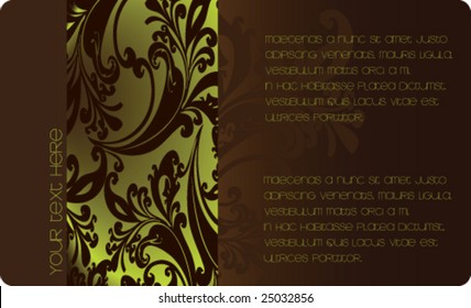 stylish floral background vector with space for text