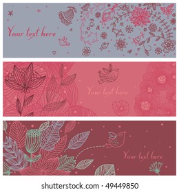 Banderas florales de estilo