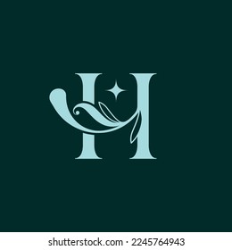 stylish floral beauty logo royal logo H