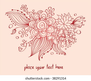 Stylish floral card