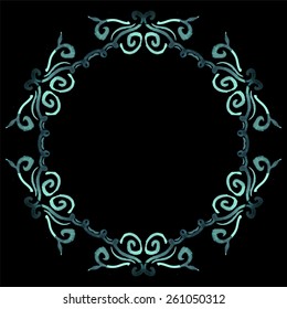 Stylish Floral Card in Vector. Spring Wallpaper. Ideal for Wedding Invitation. Save the Date Card. Romantic Wreath With Place for Your Text