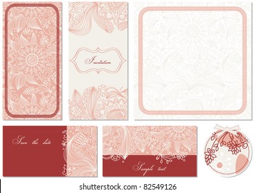 Stylish floral cards