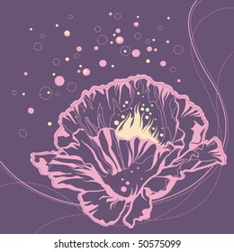 Stylish floral doodle elegant background