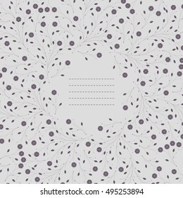 Stylish floral frame can be used for greeting card, baby shower, invitation, cover and more designs.