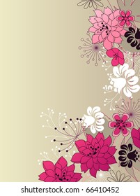 Stylish floral light background
