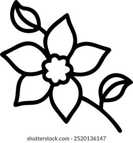 Stylish Floral Outline-Elegant and Minimalist Flower Design