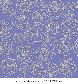 Stylish floral pattern with a roses on a blue background