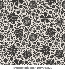 Stylish floral pattern - wrapping paper. Vector.