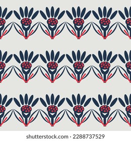 Stylish floral print in contrasting colors