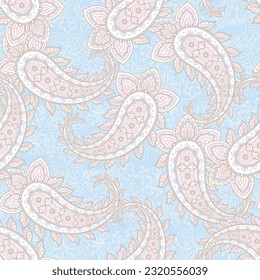 Stylish floral seamless paisley pattern. High-quality vector design