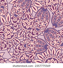 Stylish floral seamless paisley pattern. High-quality vector design